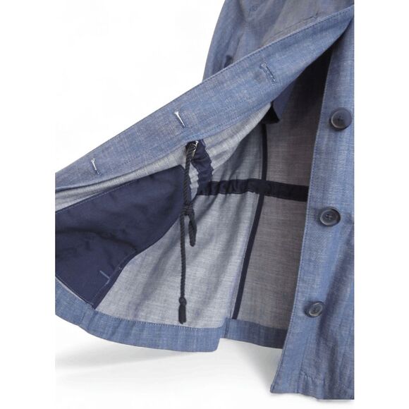 Talbots Twill Jacket Chambray Chore Coat Women's SP Petite Blue Denim Button Up - Picture 8 of 11